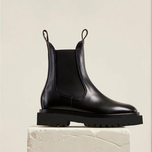 Dear Frances Tony Boot - all black - 100% leather upper and 100% rubber sole